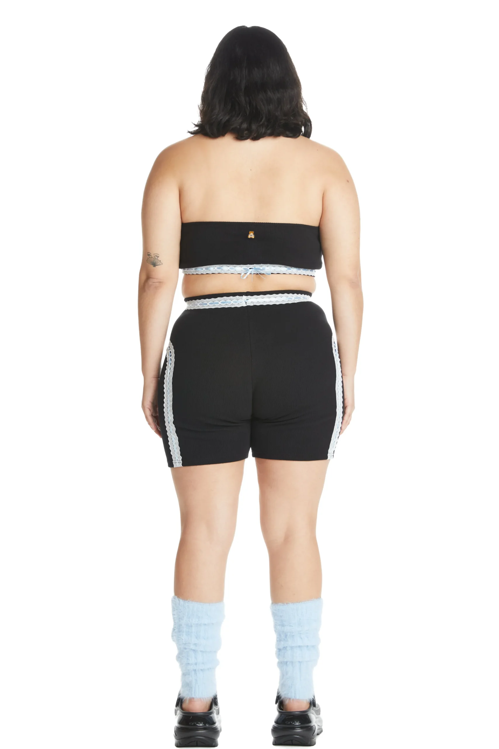 Ribbon Ribbed Bike Shorts-Teddy Fresh Shop