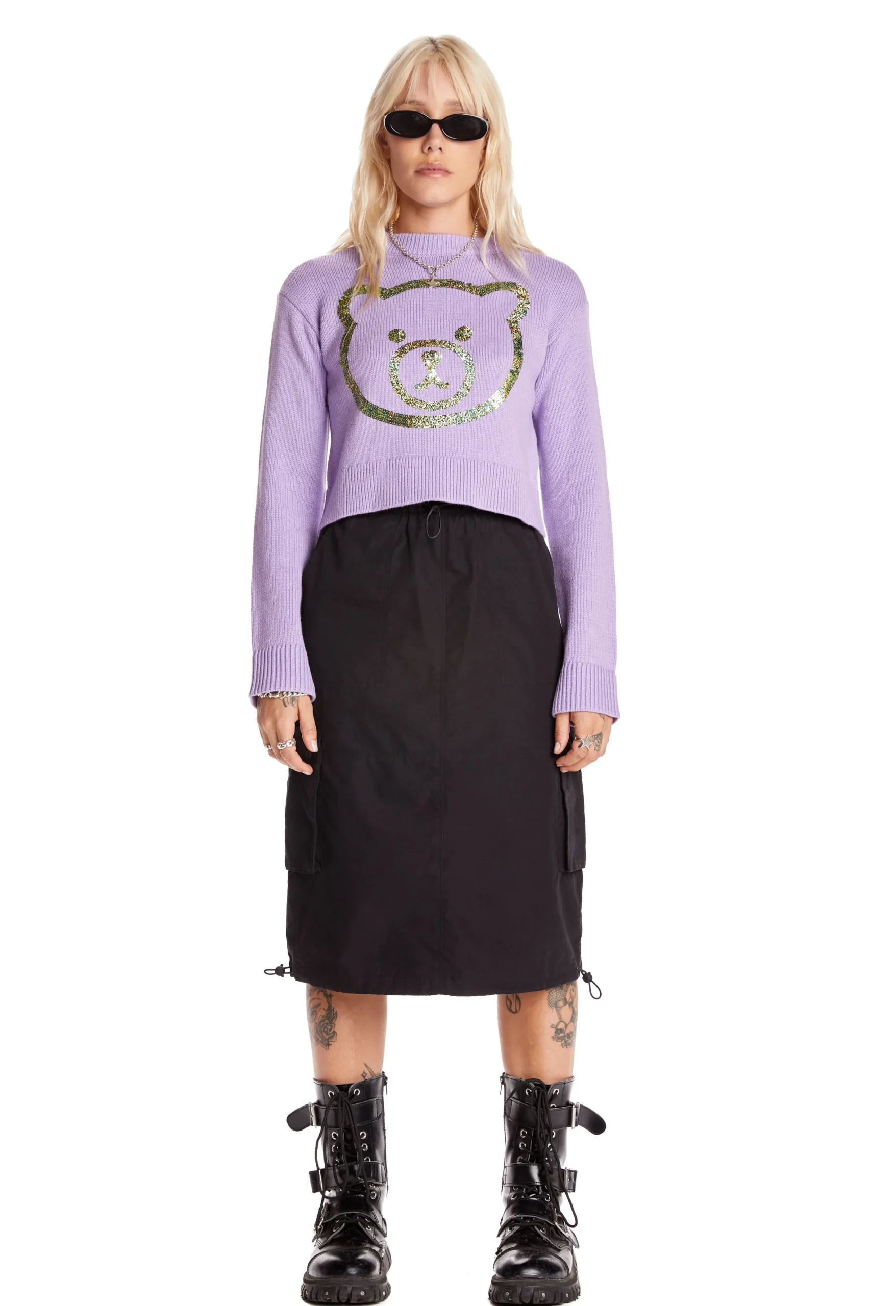 Sequin Bear Sweater-Teddy Fresh Clearance