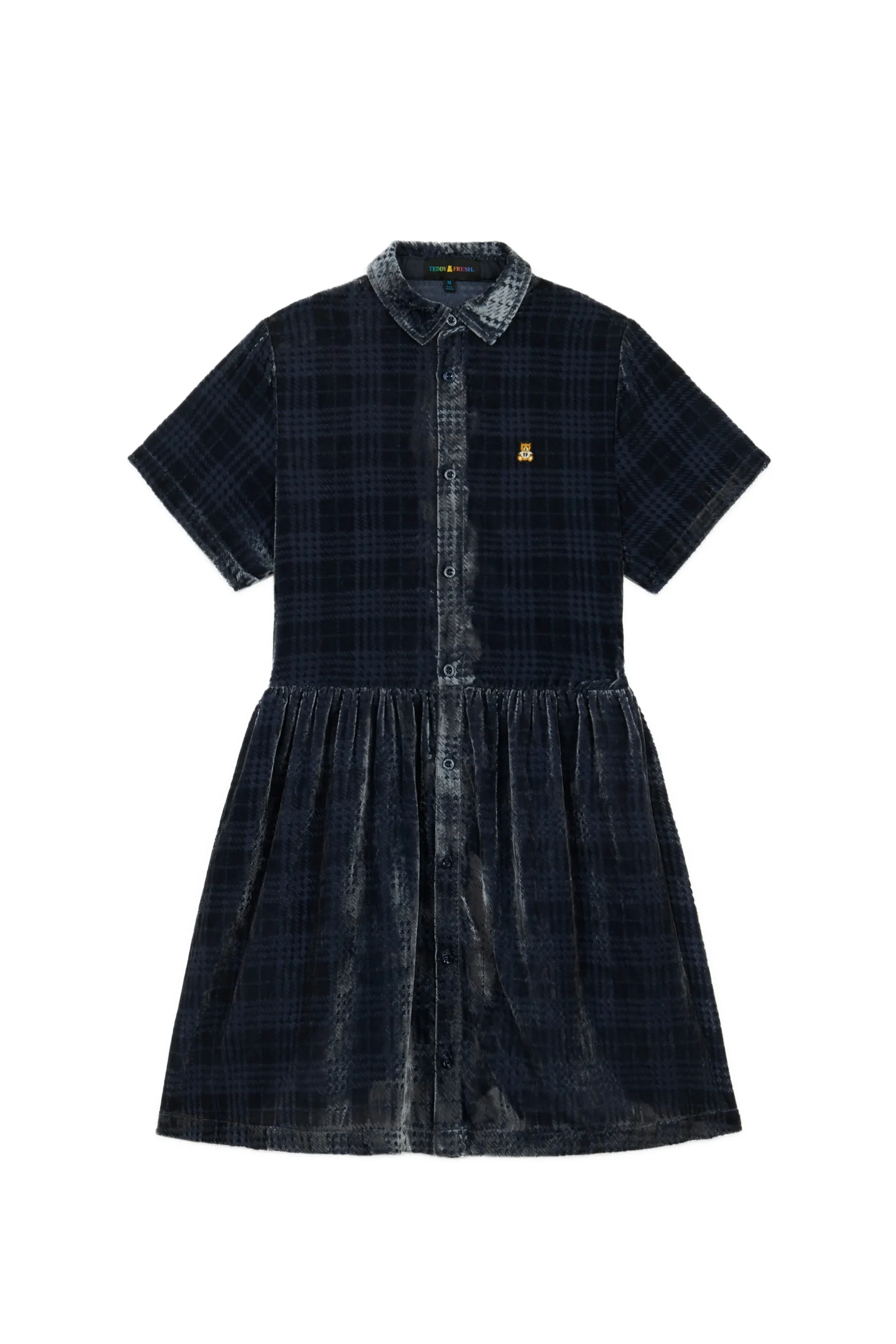 Sheer Check Shirt Dress-Teddy Fresh Store