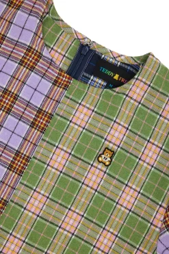 Short Sleeve Plaid Dress-Teddy Fresh Best