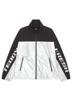Silver Panel Track Jacket-Teddy Fresh Flash Sale