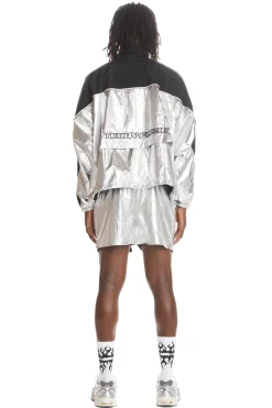 Silver Panel Track Jacket-Teddy Fresh Flash Sale