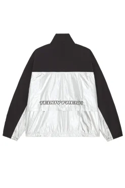Silver Panel Track Jacket-Teddy Fresh Flash Sale
