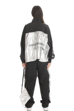 Silver Panel Track Jacket-Teddy Fresh Flash Sale