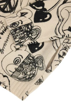 Sketches Knit Hoodie-Teddy Fresh Outlet