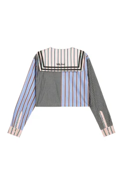 Stripe Mix Sailor Shirt-Teddy Fresh Clearance