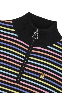 Striped Knit Half Zip Top-Teddy Fresh Flash Sale