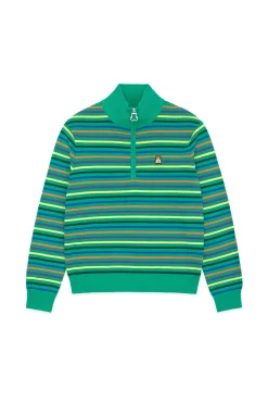 Striped Knit Half Zip Top-Teddy Fresh Flash Sale