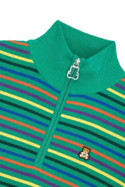 Striped Knit Half Zip Top-Teddy Fresh Flash Sale