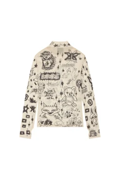 Tattoo Mesh Top-Teddy Fresh Online