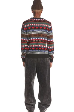 TF Pattern Stripe Sweater-Teddy Fresh Outlet