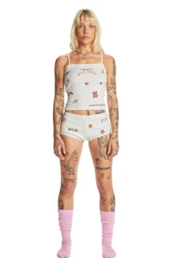 TF X Blo_oberry Little Bow Pointelle Camisole-Teddy Fresh Clearance