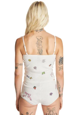 TF X Blo_oberry Little Bow Pointelle Camisole-Teddy Fresh Clearance