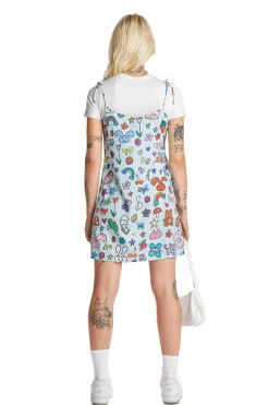 TF X Blo_oberry Sketchbook Satin Dress-Teddy Fresh Outlet