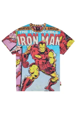 TF X Marvel Iron Man Comic Tee-Teddy Fresh Store