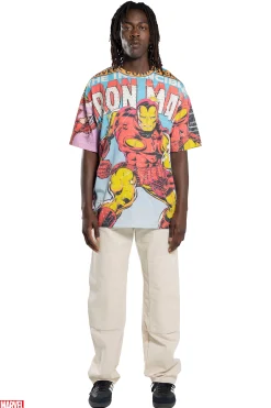 TF X Marvel Iron Man Comic Tee-Teddy Fresh Store