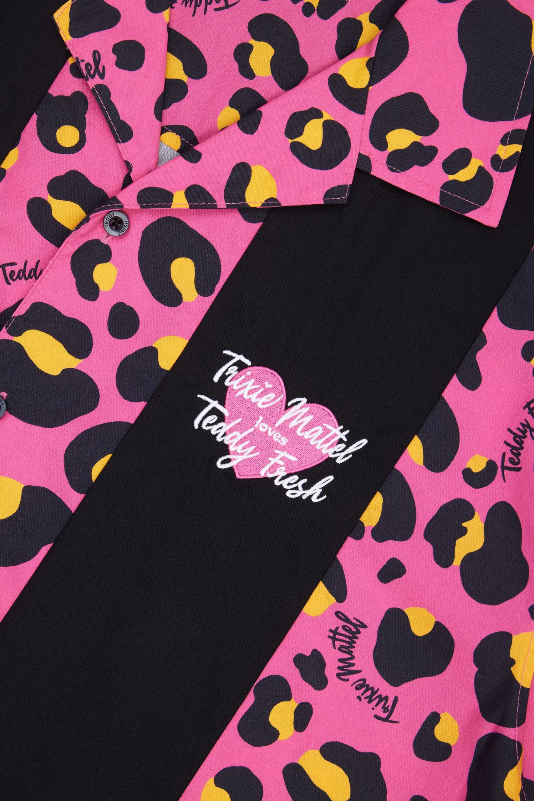 TF X Trixie Leopard Bowling Shirt-Teddy Fresh Cheap
