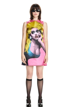 TF X Trixie Portrait Satin A-Line Dress-Teddy Fresh Cheap