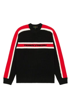 Vintage Sporty Stripe Sweater-Teddy Fresh Clearance