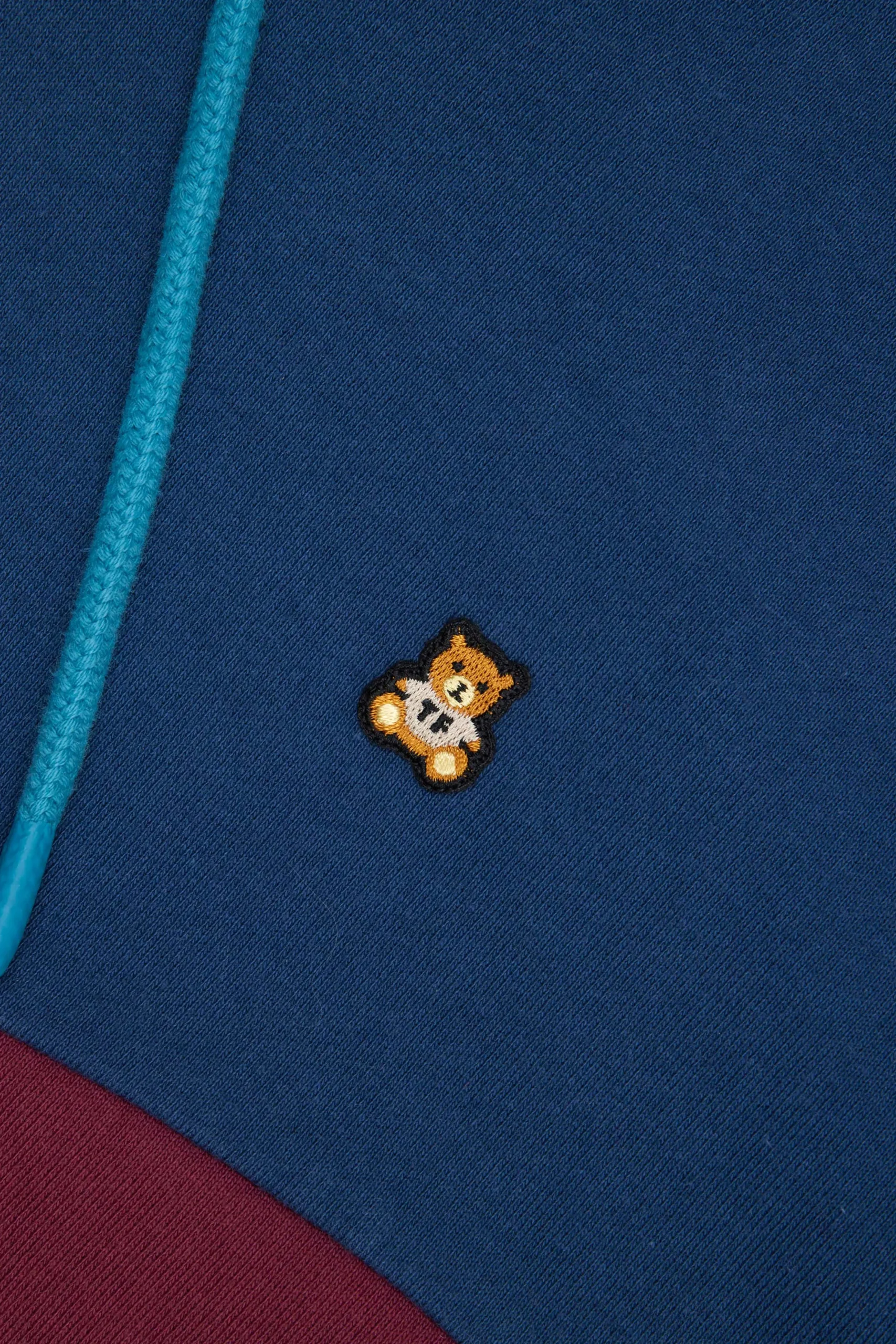 Wave Patchwork Hoodie-Teddy Fresh Hot