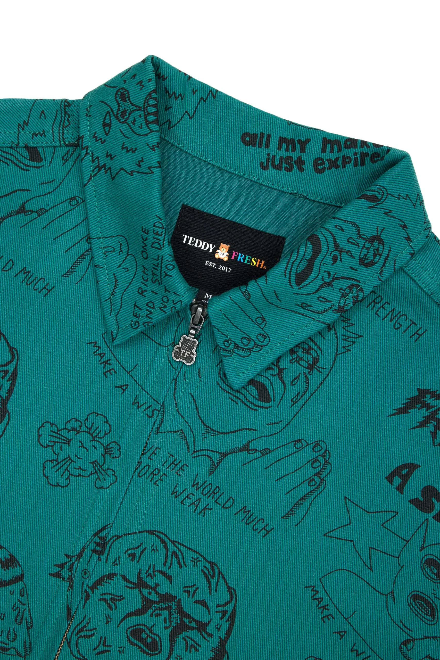 Will Laren Sketches Zip Jacket-Teddy Fresh Cheap