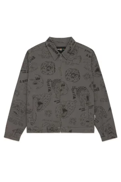 Will Laren Sketches Zip Jacket-Teddy Fresh Cheap