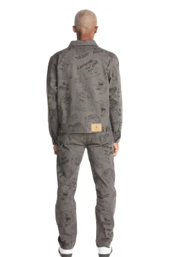 Will Laren Sketches Zip Jacket-Teddy Fresh Cheap
