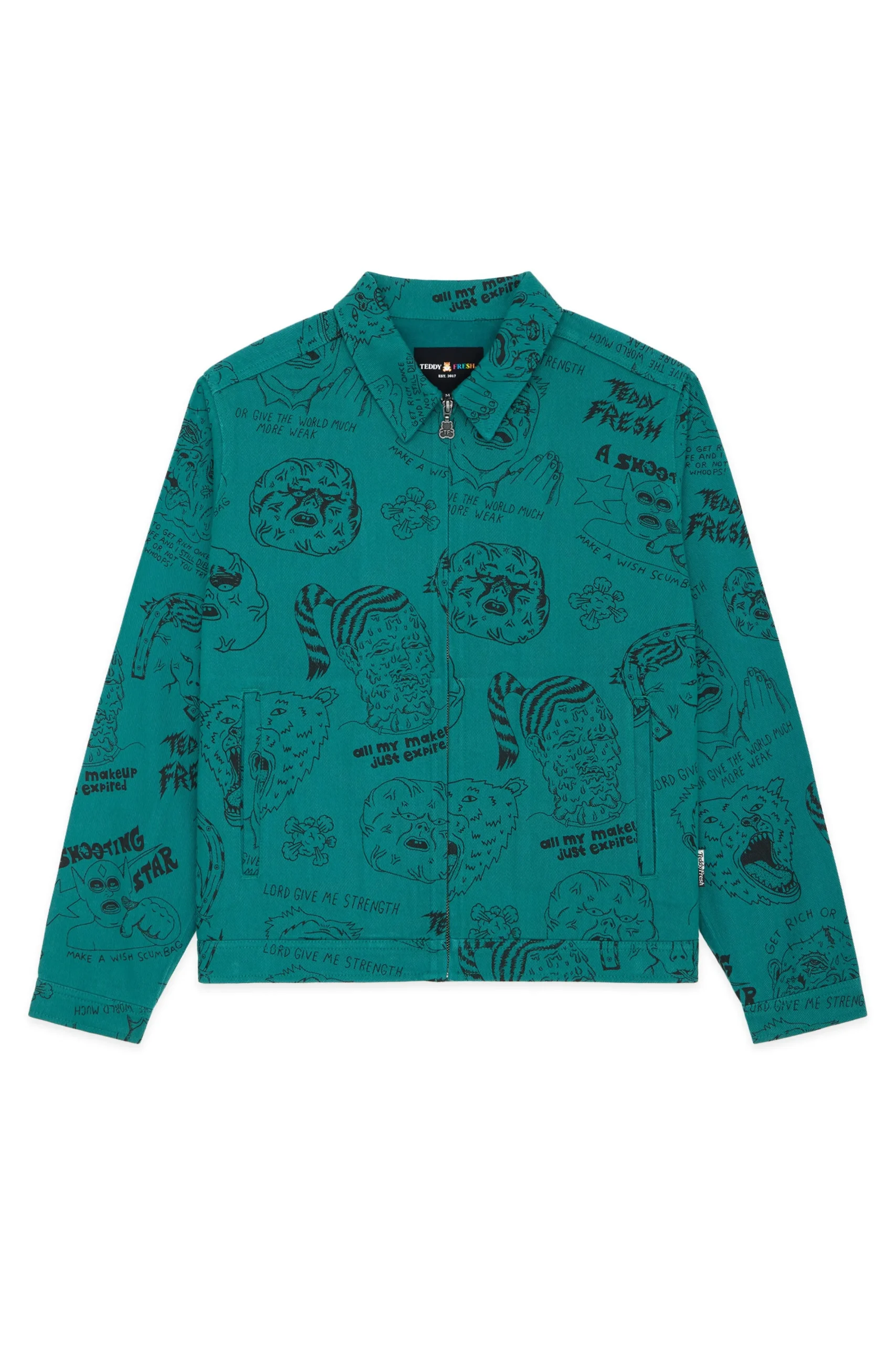Will Laren Sketches Zip Jacket-Teddy Fresh Cheap