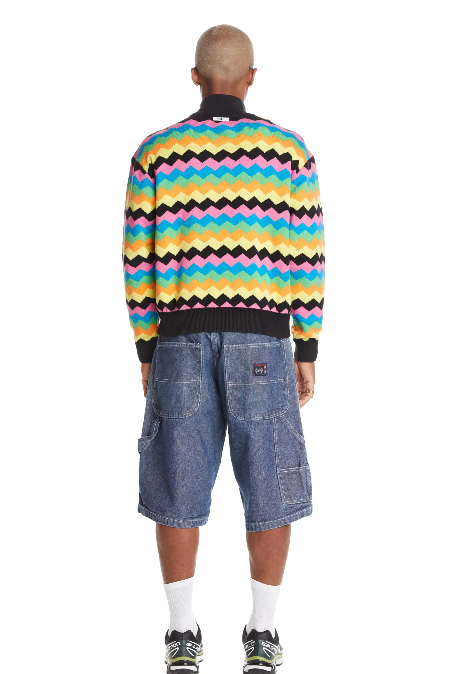 Zig Zag Quarter Zip Sweater-Teddy Fresh Cheap