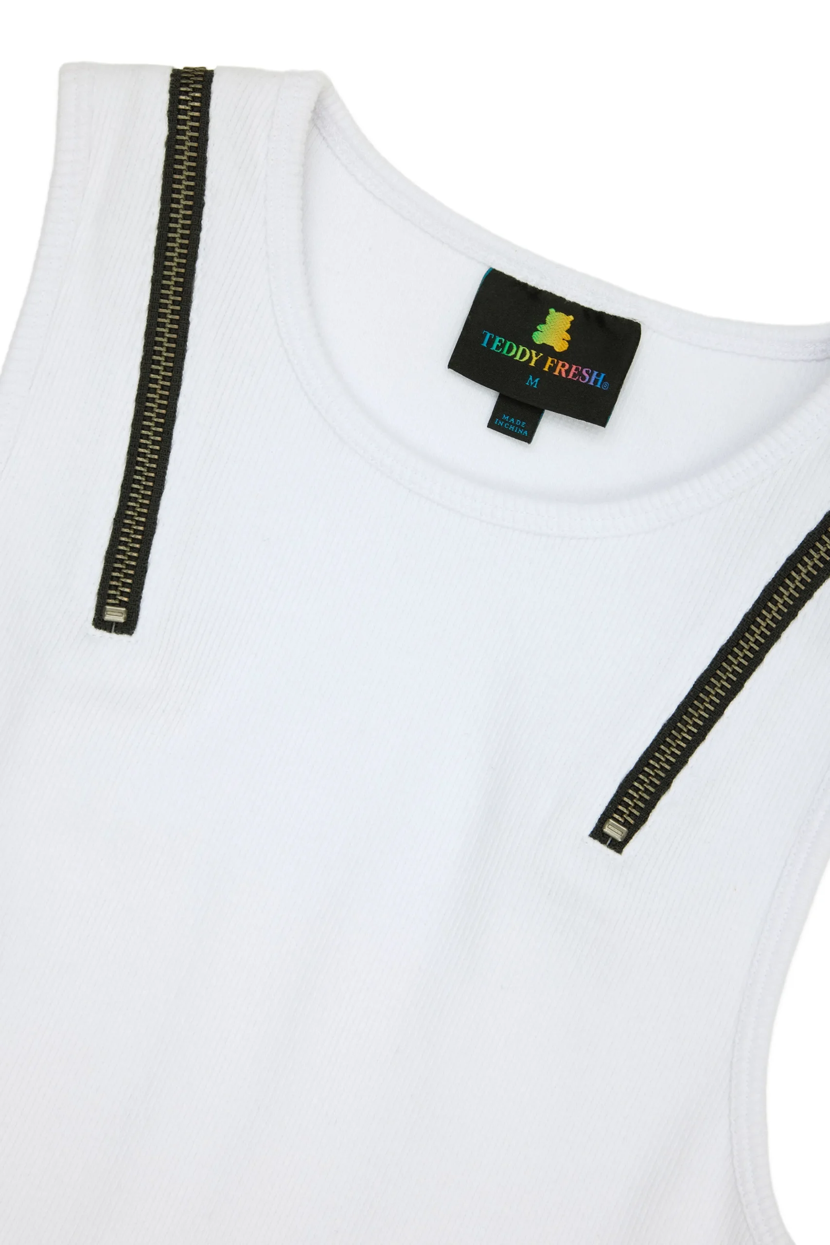 Zip Straps Tank Top-Teddy Fresh Hot