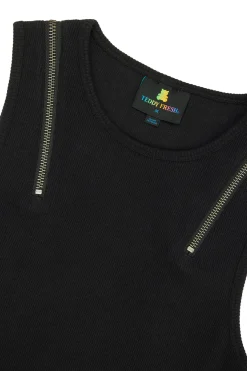Zip Straps Tank Top-Teddy Fresh Hot