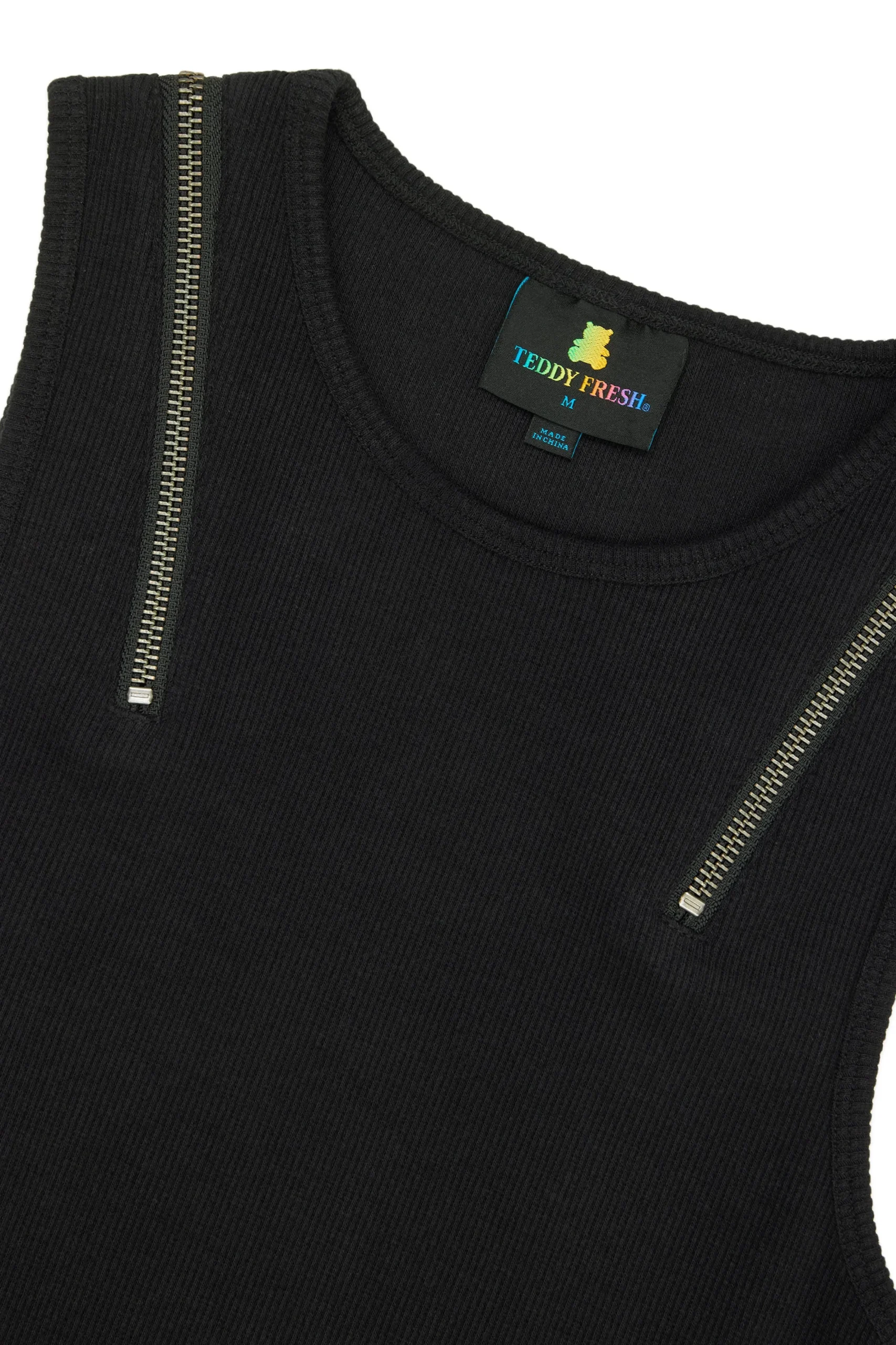 Zip Straps Tank Top-Teddy Fresh Hot