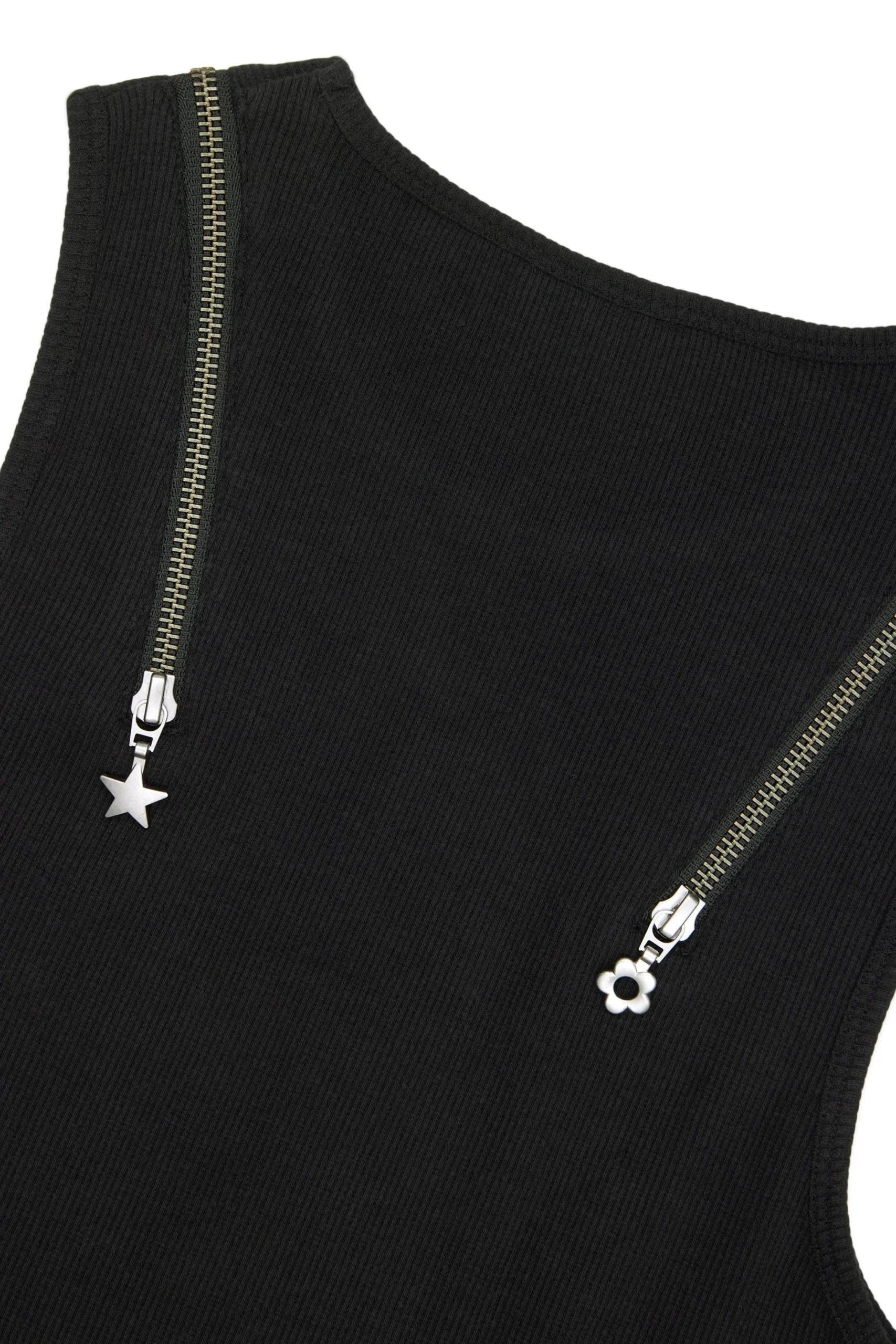 Zip Straps Tank Top-Teddy Fresh Hot